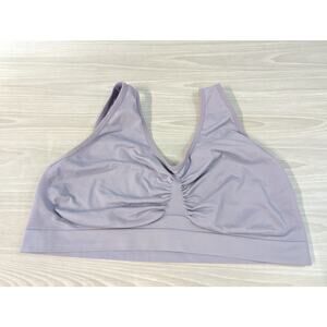 Pullover Wireless Bra Bralette XL Purple Comfort Lounge Day Night Light Support